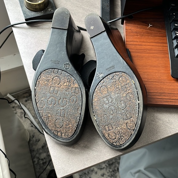 BCBGeneration Black Open-Toe Heels - Picture 2 of 6